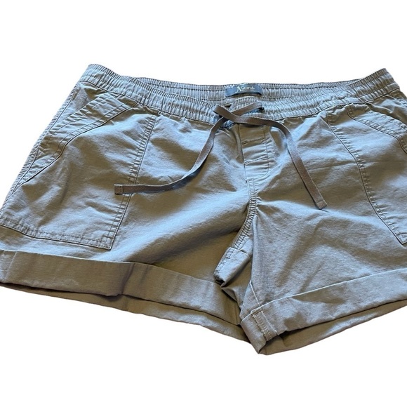 Natural Reflections Texturized Khaki Shorts - Elasticized Waist Drawstring XL - Picture 4 of 6
